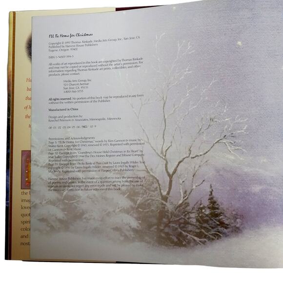 I'll Be Home for Christmas Painter of Lights Thomas Kinkade Lighted Path Book - Picture 12 of 15